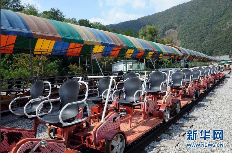 韓國“軌道自行車”與“列車旅館”（高清組圖）