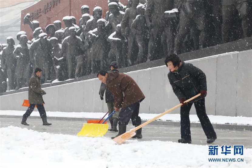 平壤迎來今冬初雪（高清組圖）