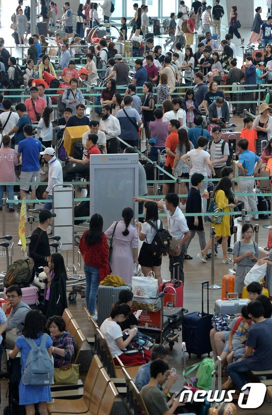 仁川機場迎來夏季客流高峰（圖片來源：news1)