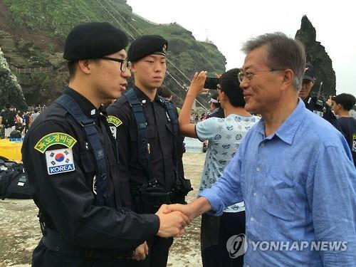 韓最大在野黨前黨首登韓日爭議島嶼